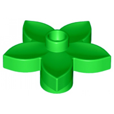 bright green duplo plant flower with stud