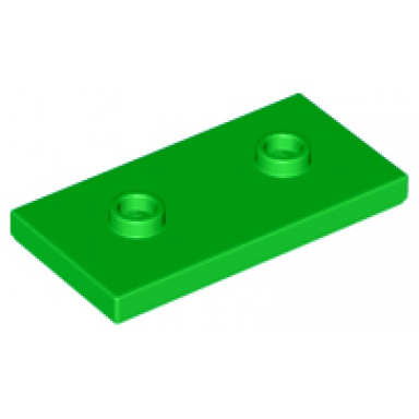 bright green plate modified 2 x 4 with 2 studs double jumper