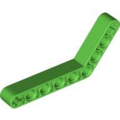 bright green technic liftarm modified bent thick 1 x 9 6 - 4