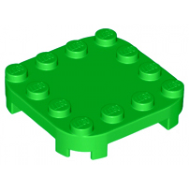 bright green plate modified 4 x 4 with rounded corners and 4 feet
