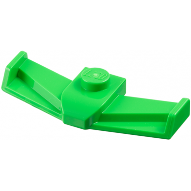 bright green vehicle formula 1 front wing with top stud