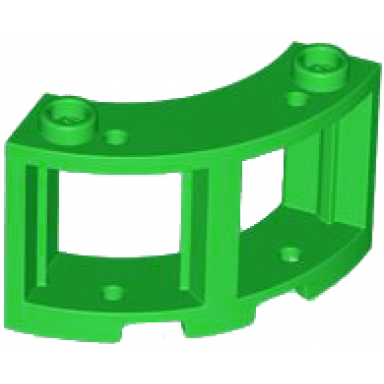 bright green window 3 x 3 x 2 round corner