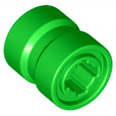 bright green wheel 8mm d x 9mm for slicks hole notched for wheels holder pin reinforced back