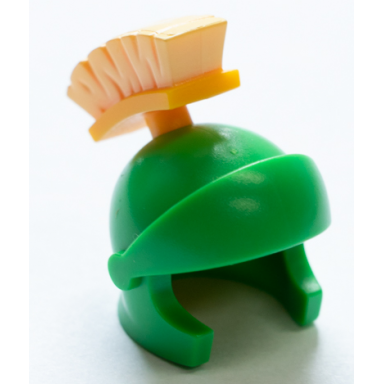 bright green minifigure headgear helmet roman soldier with broom plume