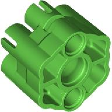 bright green projectile launcher part rapid shooter six barrel - rounded barrels