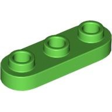 bright green plate round 1 x 3 with open studs