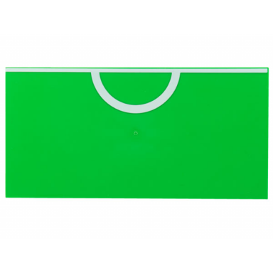 bright green tile 8 x 16 with bottom tubes textured surface with white soccer halfway line and center circle pattern