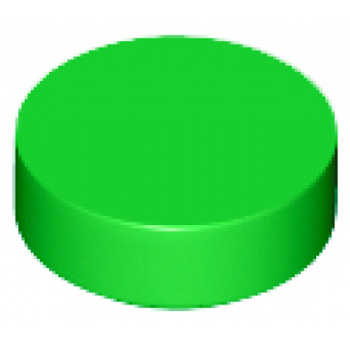 bright green tile round 1 x 1
