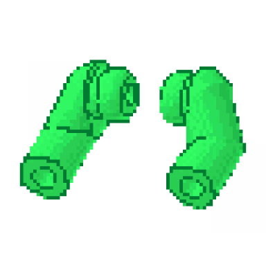 bright green arm matching left and right pair