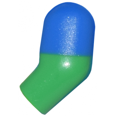bright green arm left with molded blue short sleeve pattern
