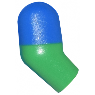 bright green arm right with molded blue short sleeve pattern