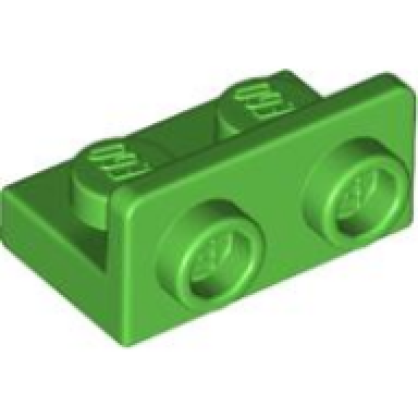 bright green bracket 1 x 2 - 1 x 2 inverted