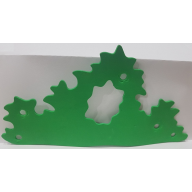bright green foam scala bush 23 x 12 with cutout and 5 holes