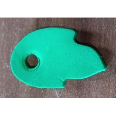bright green foam scala decoration for hair clip with hole