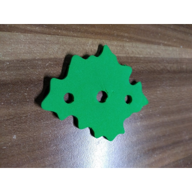 bright green foam scala bush 7 x 6 with 3 holes 3148