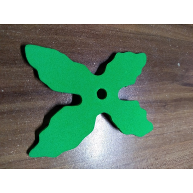 bright green foam scala tree palm leafs 10 x 7 with hole 3152