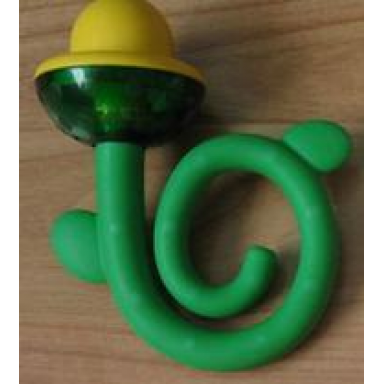 primo flower stem with yellow head and smiley face