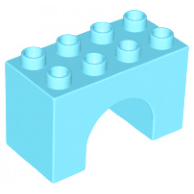 medium azure duplo brick 2 x 4 x 2 arch