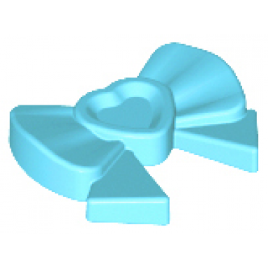 medium azure friends accessories hair decoration bow with heart long ribbon and small pin