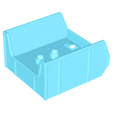 medium azure duplo tipper bucket bed with lip and cutout