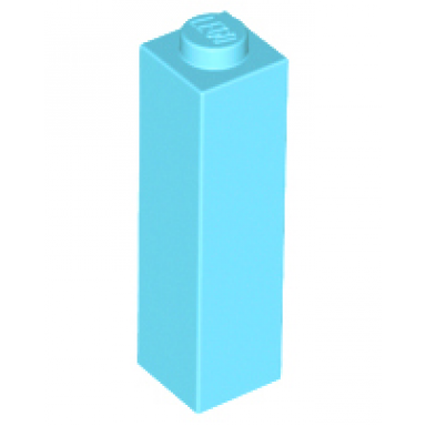 medium azure brick 1 x 1 x 3