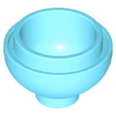 medium azure brick round 2 x 2 dome bottom