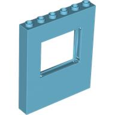 medium azure panel 1 x 6 x 6 with window