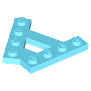medium azure wedge plate a-shape with 2 rows of 4 studs
