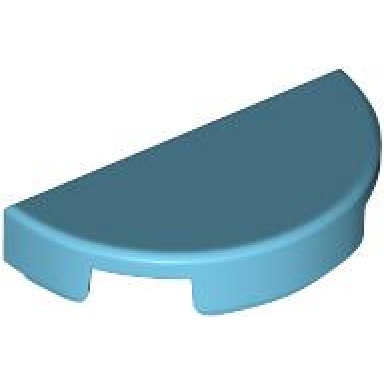 medium azure tile round 1 x 2 half