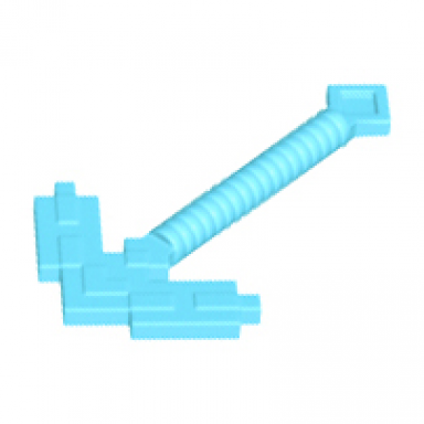 medium azure minifigure utensil pickaxe pixelated minecraft