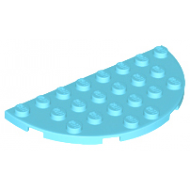 medium azure plate round half 4 x 8