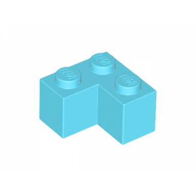 medium azure brick 2 x 2 corner
