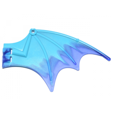 medium azure dragon wing 13 x 8 with trans-purple trailing edge pattern