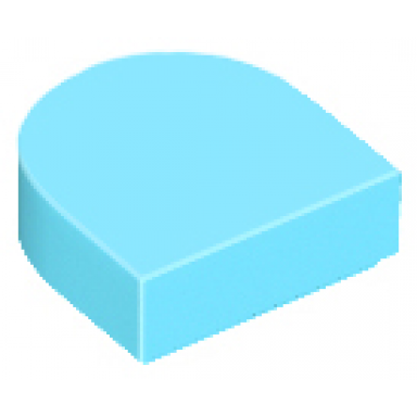 medium azure tile round 1 x 1 half circle extended