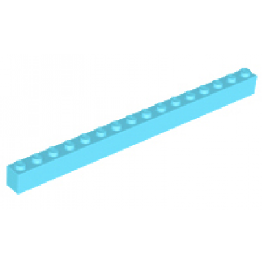 medium azure brick 1 x 16