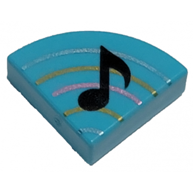 medium azure tile round 1 x 1 quarter with music note eighth and curved lines pattern