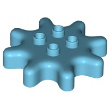 medium azure duplo gear 4 x 4 - 8 tooth