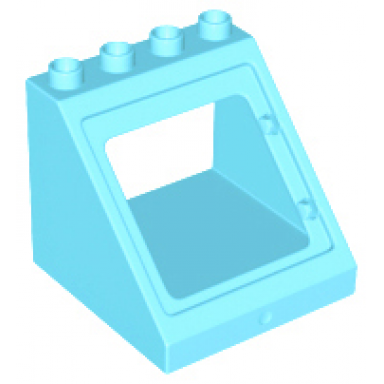 medium azure duplo roof sloped 4 x 4 x 3 with window opening