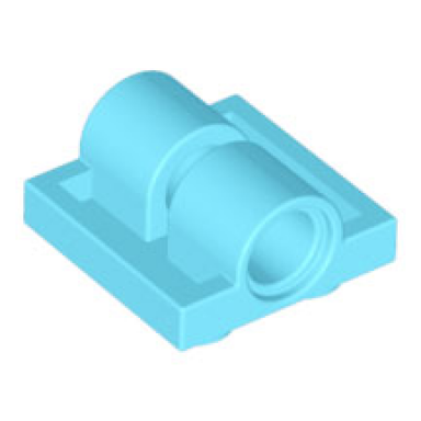 medium azure plate modified 2 x 2 with pin holes