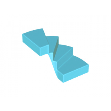 medium azure stairs 6 x 6 x 4 curved