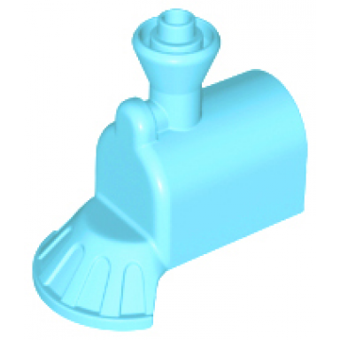 medium azure duplo train steam engine front with cow catcher