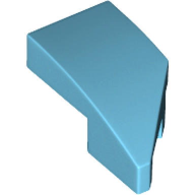 medium azure wedge 2 x 1 x 2 3 left