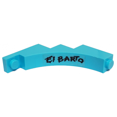 arch 1 x 5 x 4 inverted with el barto graffiti pattern sticker - set 71006