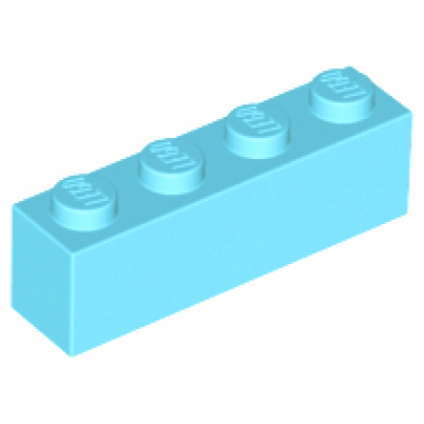 medium azure brick 1 x 4