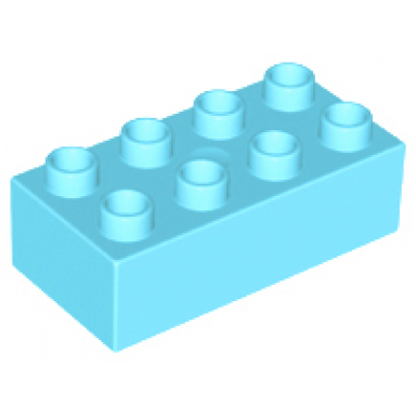 medium azure duplo brick 2 x 4