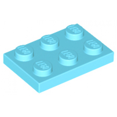 medium azure plate 2 x 3