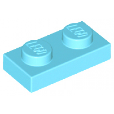 medium azure plate 1 x 2