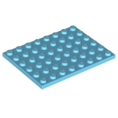 medium azure plate 6 x 8