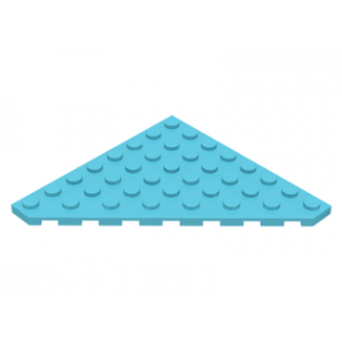 medium azure wedge plate 8 x 8 cut corner