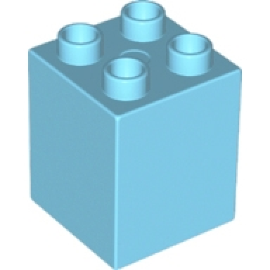 medium azure duplo brick 2 x 2 x 2